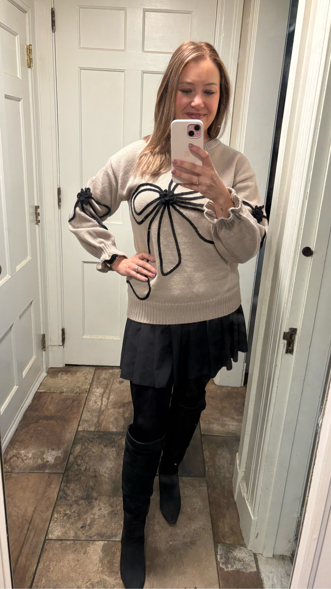 Looking for the perfect sweater for chilly days? Steal this look now! Perfect for holiday gatherings or everyday wear. This was a recent church outfit for me 🩷

#LTKPetite #LTKStyleTip #LTKHoliday