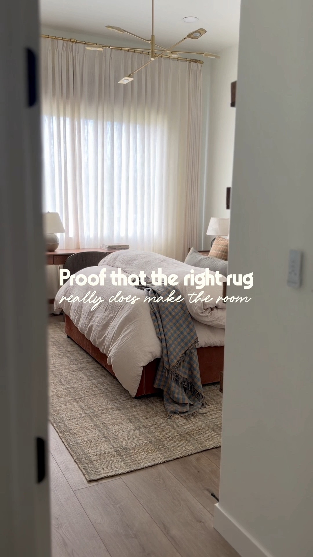 I knew this room was missing something and now I realize it was missing this beautiful rug! I’m in love with the stripes, the color, the texture. 😍 I have loved creating this room for my son to grow into. 

This is the Eugene Ochre/Ivory rug from the new @chrislovesjulia collection with @loloirugs! I also added these plaid pillows from the collection and they are the perfect color/pattern for fall. @fromclj

#rugmakestheroom #newrug #bedroom