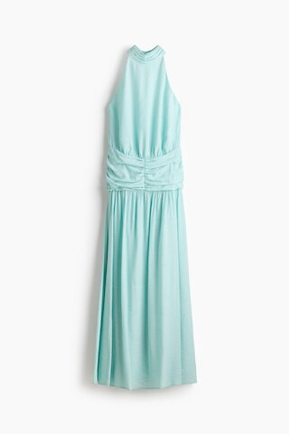 H & M - Draped Halterneck Dress - Light Turquoise | H&M (US + CA)