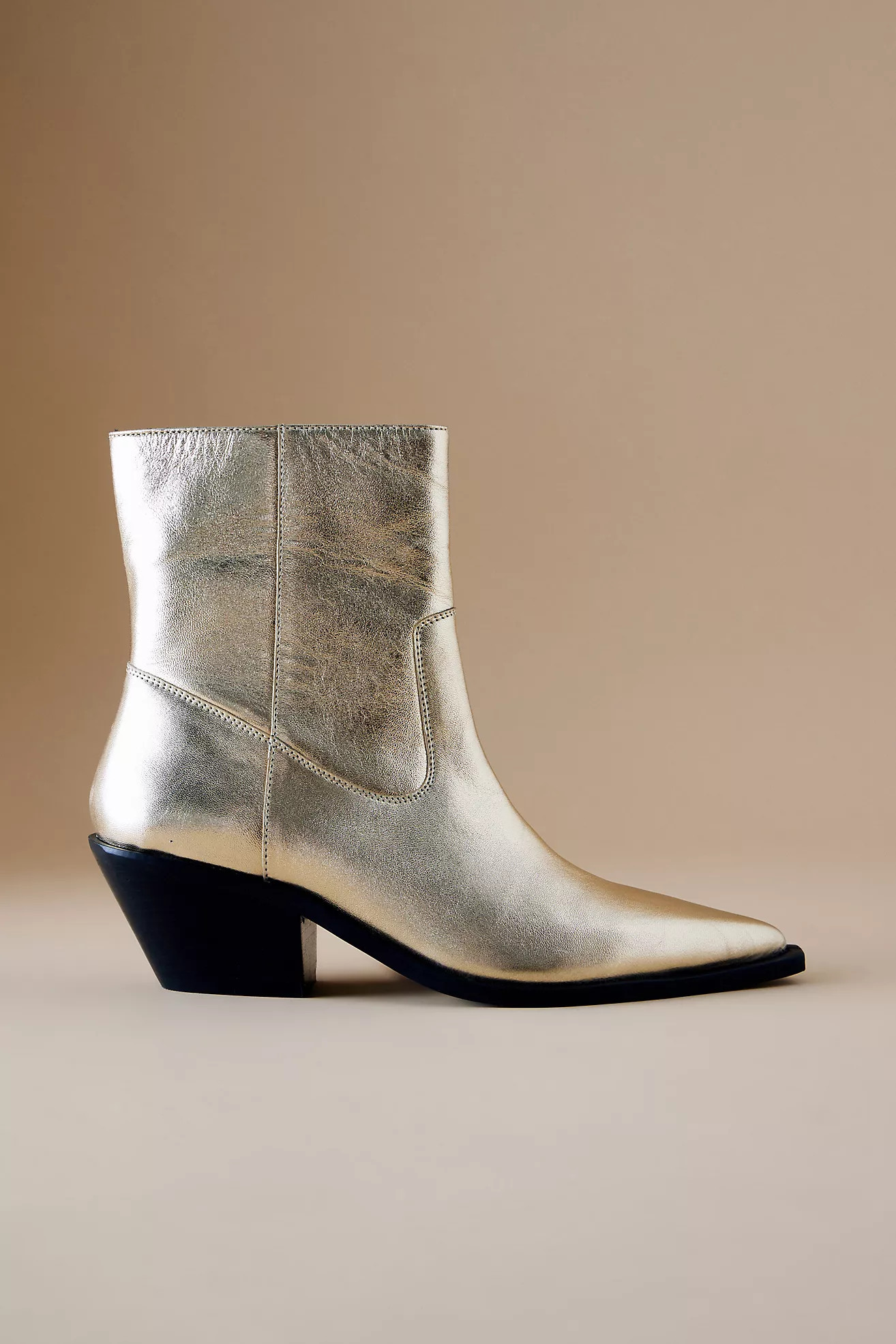 By Anthropologie Metallic Ankle Western Boots | Anthropologie (UK)