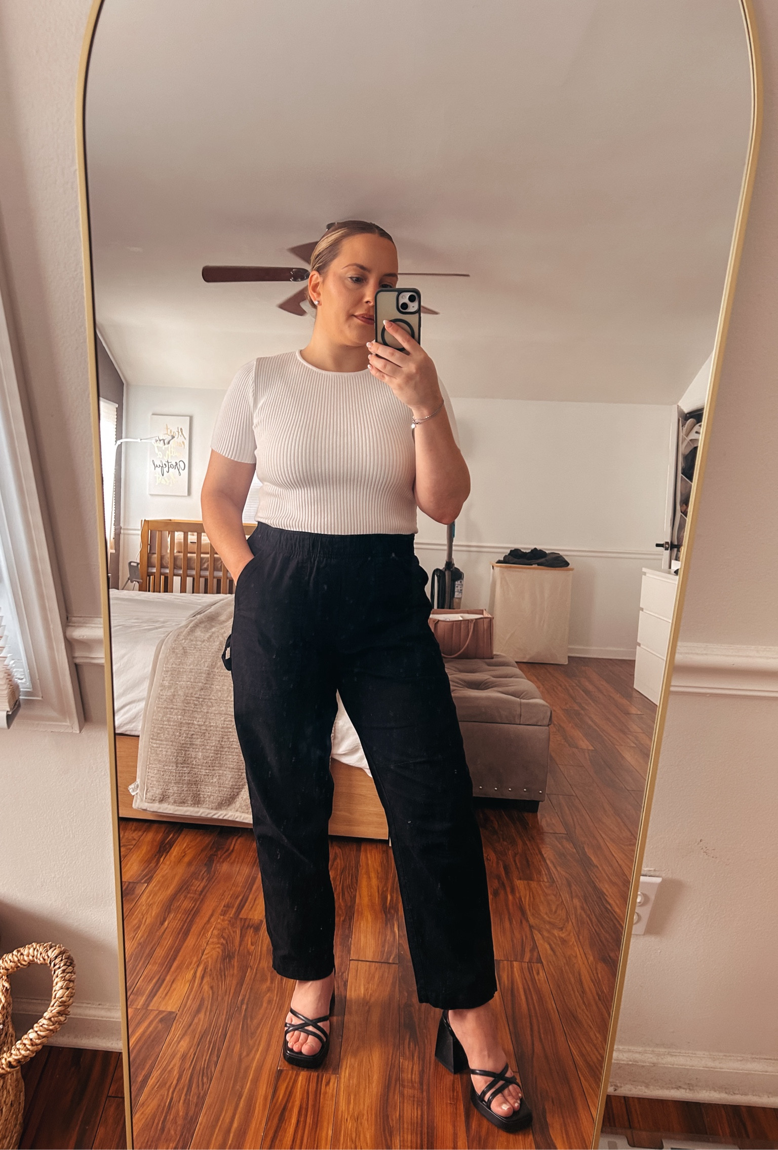 Work look

Black utility pants, white short sleeve top, black sandal heels, Amazon, old navy 

#LTKStyleTip #LTKWorkwear #LTKShoeCrush