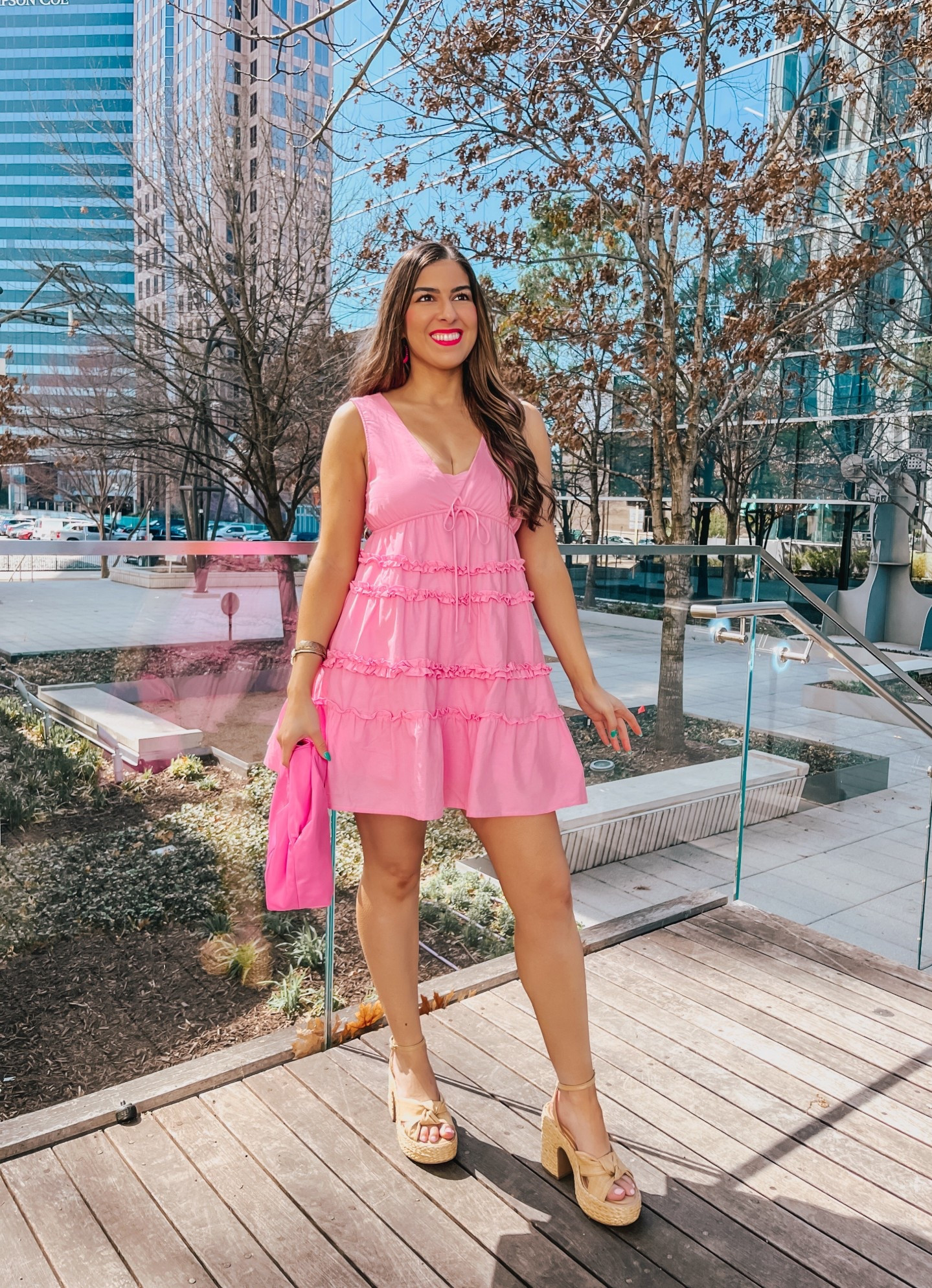 Super cute pink dress from Target 🩷 Babydoll dress for spring and summer vacation. It is lower cut if you have larger boobs like me so for sure wear the breast petals. Wearing size Small. 





#LTKSeasonal #LTKTravel #LTKootd