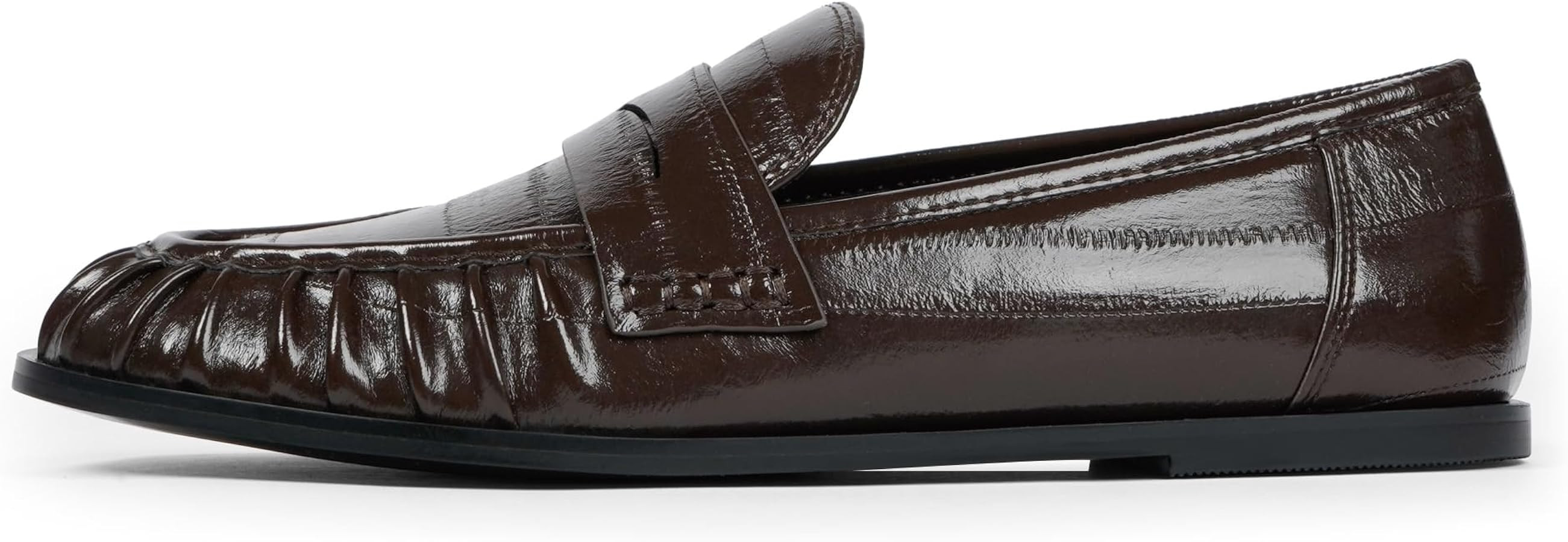 QIY Penny Loafers for Women 2026 Comfortable Flats Shoes, Pat Chocolate | Amazon (US)