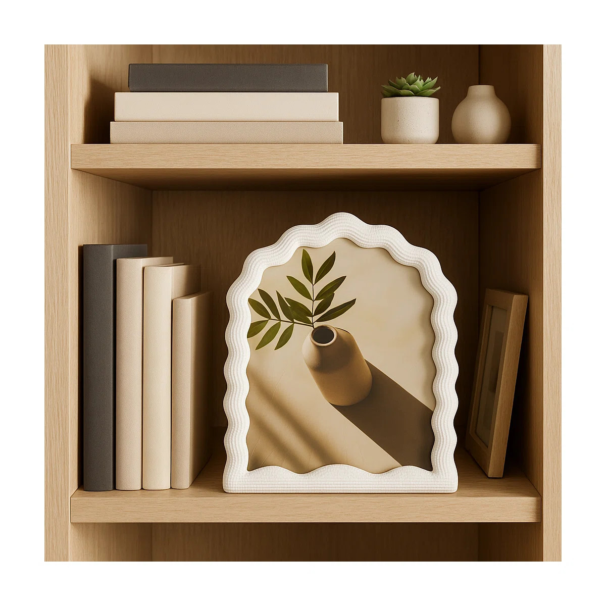 Decorative Wavy Arch Picture Frame with Textured Border - Cute Photo Frame for Entryway Table Dis... | Wayfair North America