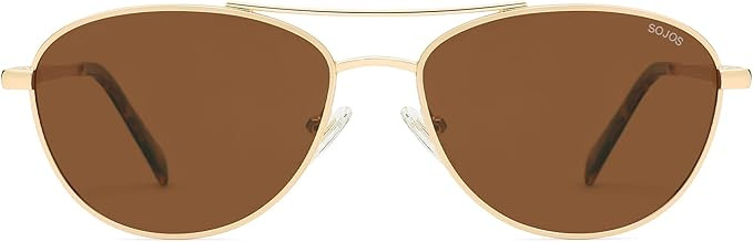 SOJOS Retro Polarized Aviator Sunglasses for Women Men Vintage 70s Style UV Protection Womens Men... | Amazon (US)