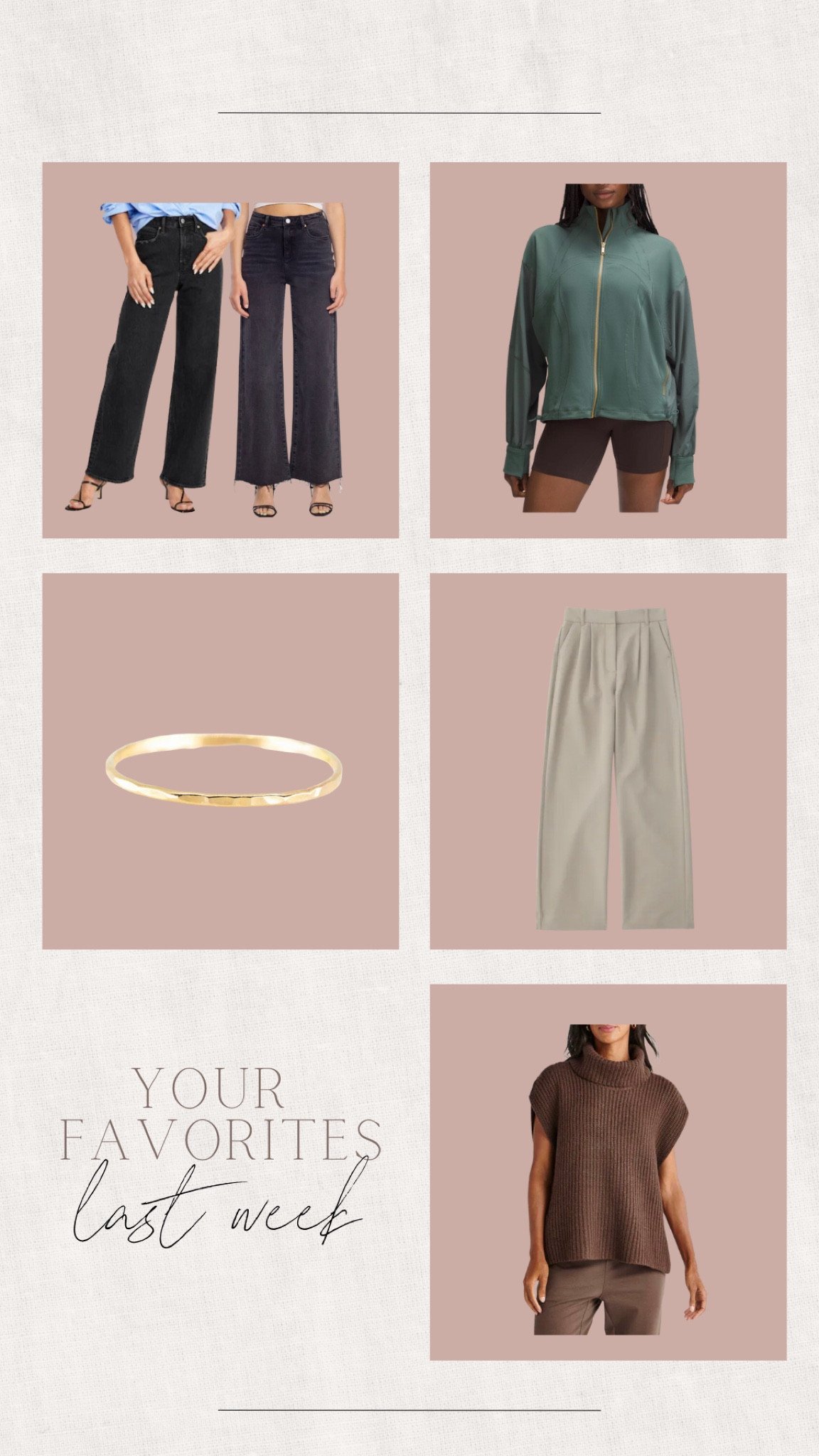 Jeans: true to size (26) Old navy pair is a super similar look for less with more sizing which were also a best seller
Jacket: true to lulu sizing (6)
Pants: size up 1
Cowl neck sweater: size down (XS) 

Follower favorites, top sellers 

#LTKsalealert #LTKfindsunder100 #LTKSeasonal