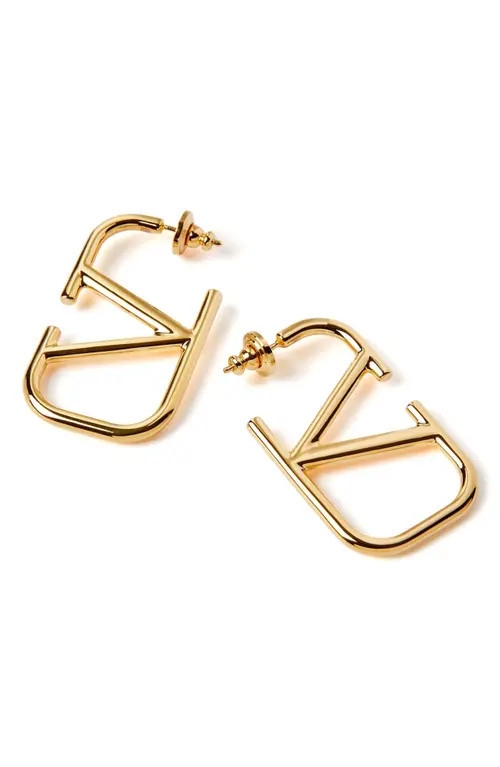 Valentino Garavani VLOGO Huggie Earrings in Gold at Nordstrom | Nordstrom