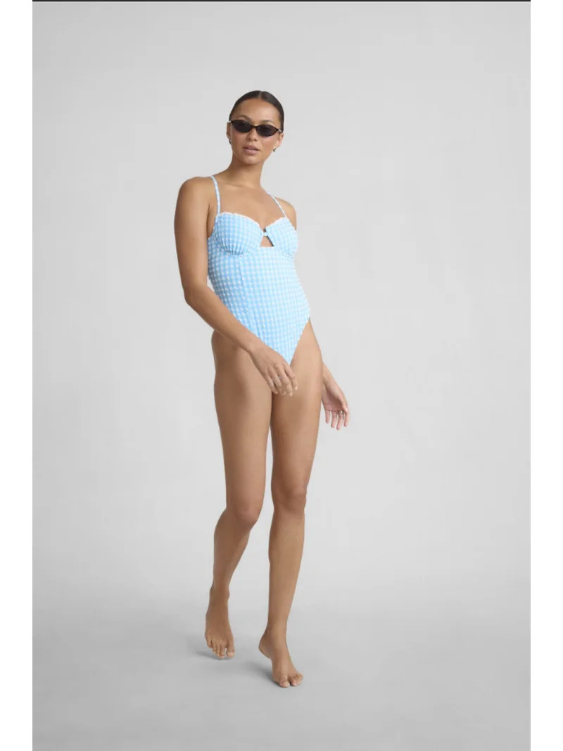 Jessica Simpson Women's Gingham Underwire One-Piece Swimsuit, Sizes XS-2XL | Walmart (US)