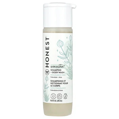The Honest Company, Sensitive Shampoo + Body Wash, Fragrance Free, 10 fl oz (295 ml) | iHerb