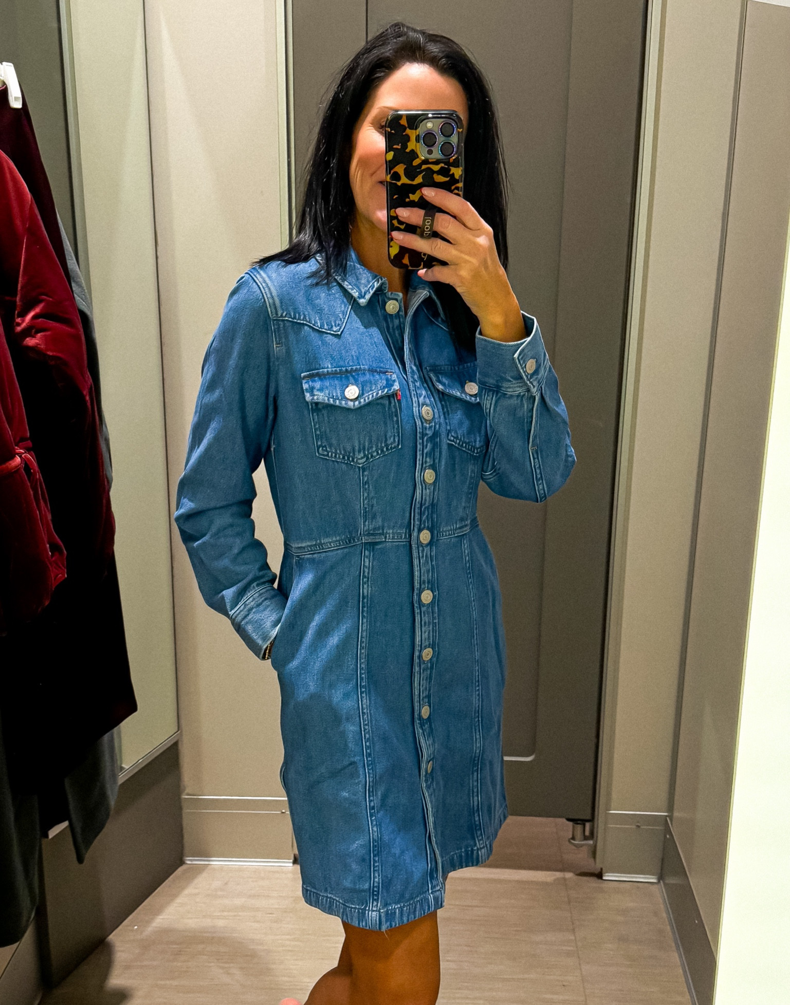 Perfect denim dress to transition through fall!  Levi’s Flynn Western Dress • wearing small 


#LTKOver40 #LTKStyleTip #LTKFindsUnder100