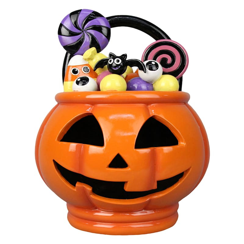 Tricky Treats LED Halloween Bucket, 10.2" | At Home