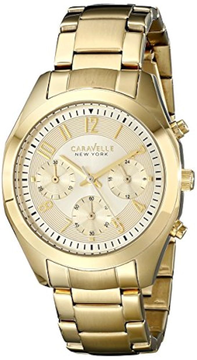 Caravelle New York Women's 44L118 Gold-Tone Stainless Steel Watch | Amazon (US)