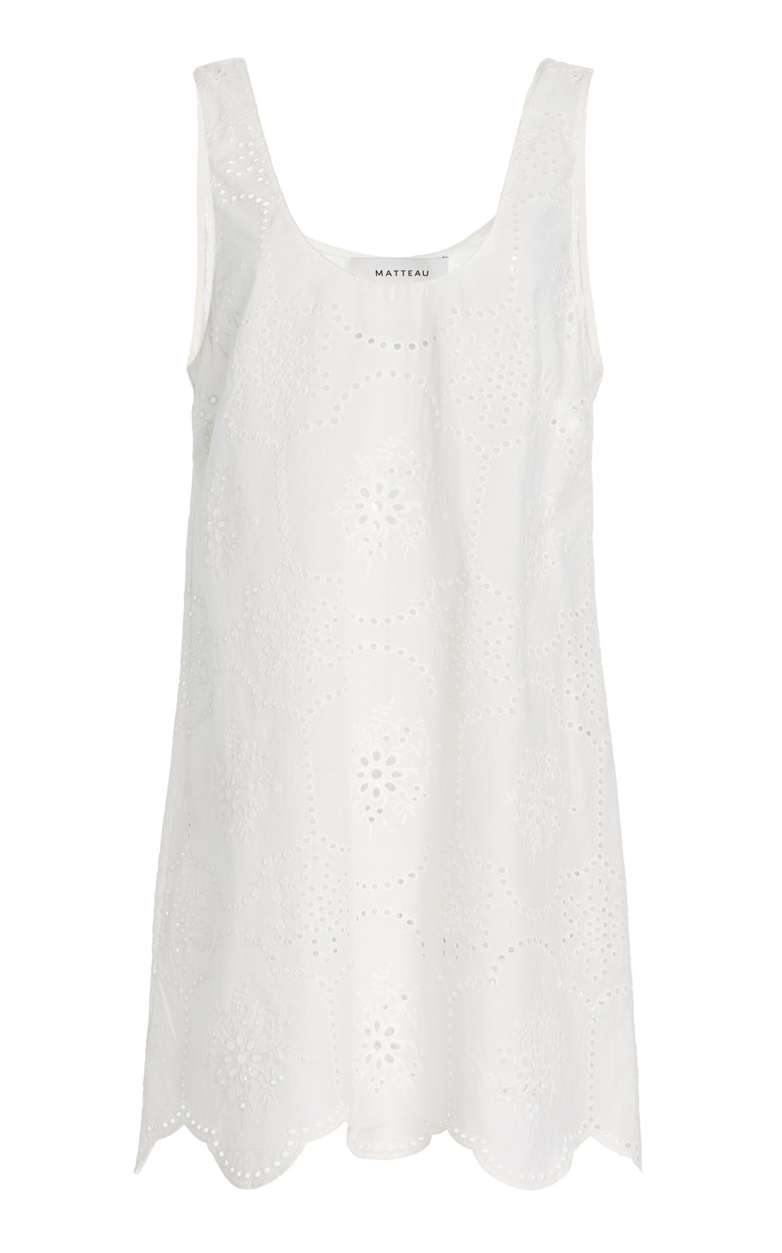Cotton Broderie Anglaise Tank Mini Dress | Moda Operandi (Global)