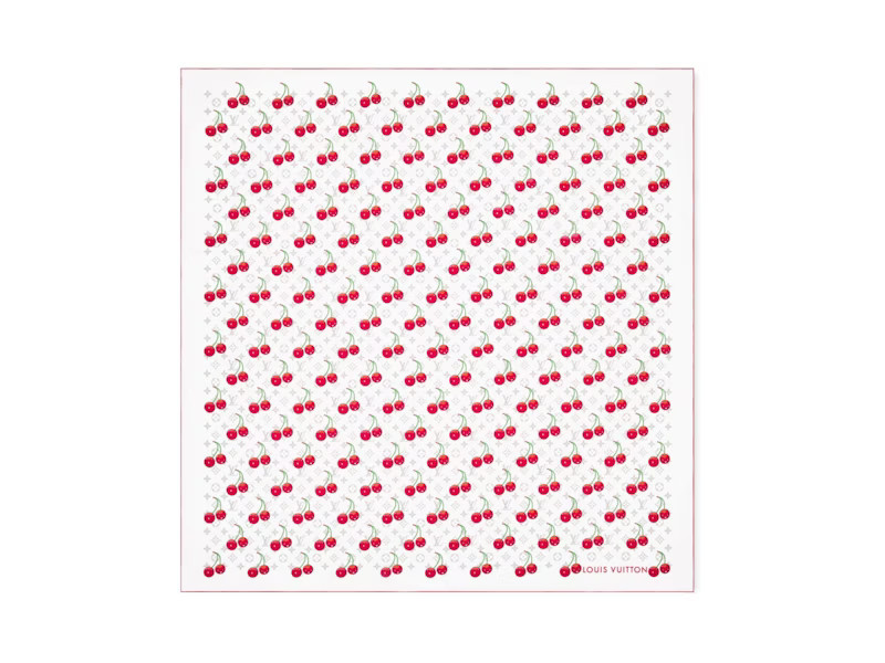 Women's Louis Vuitton x Takashi Murakami Monogram Cherry Shawl in White | StockX