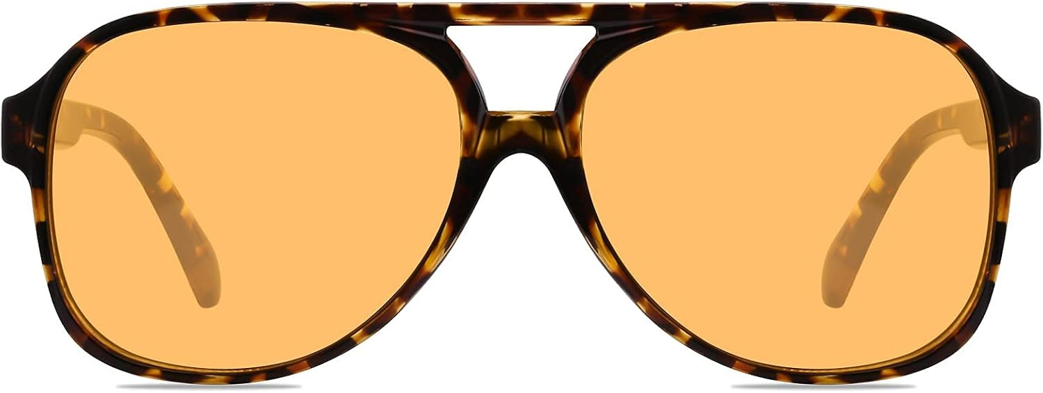 YDAOWKN Classic Vintage Aviator Sunglasses for Women Men Large Frame Retro 70s Sunglasses | Amazon (US)