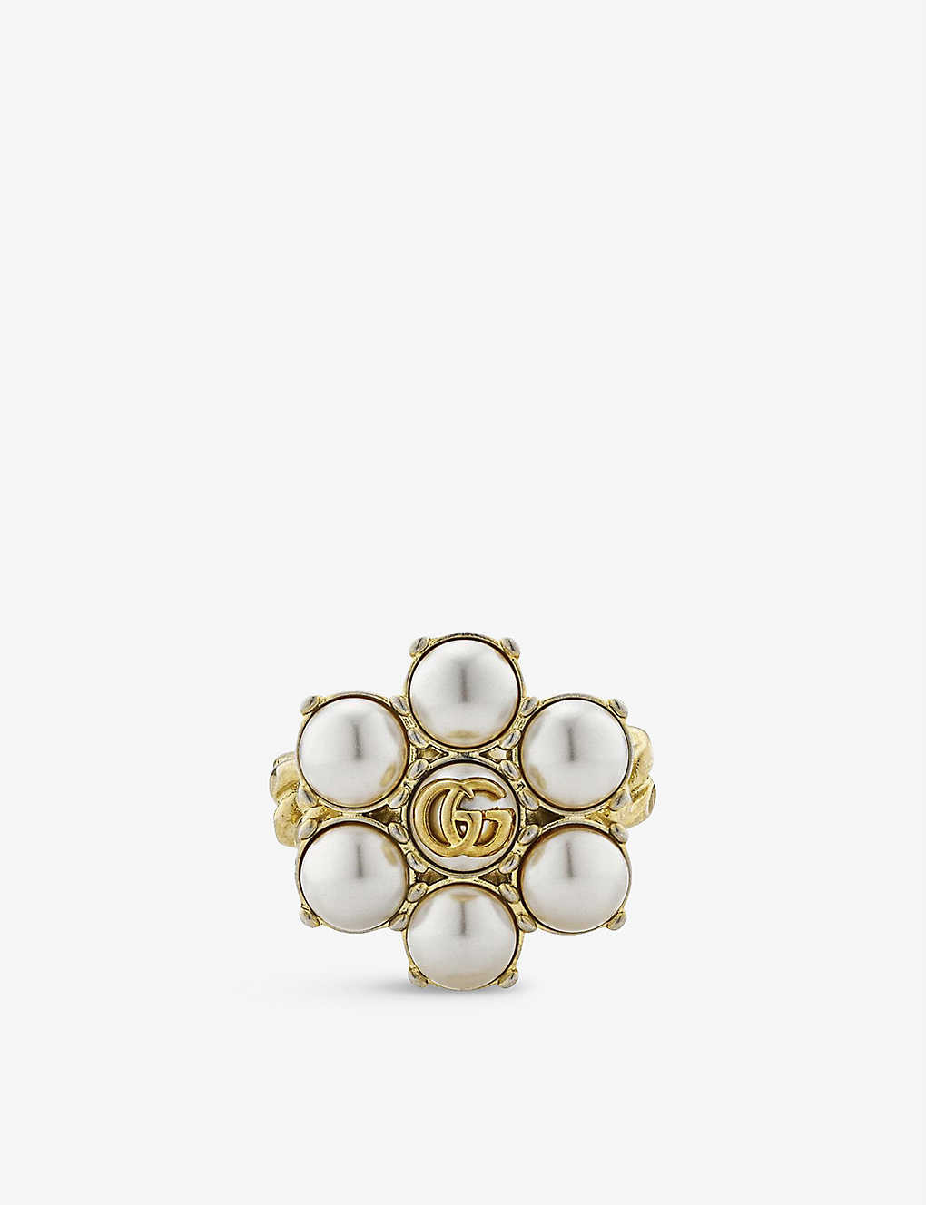 GG Marmont faux-pearl ring | Selfridges