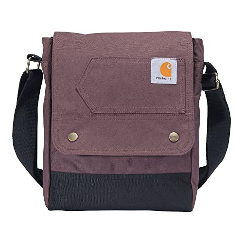 Carhartt Women's, Durable, Adjustable Crossbody Bag with Flap Over Snap Closure, Wine | Amazon (US)