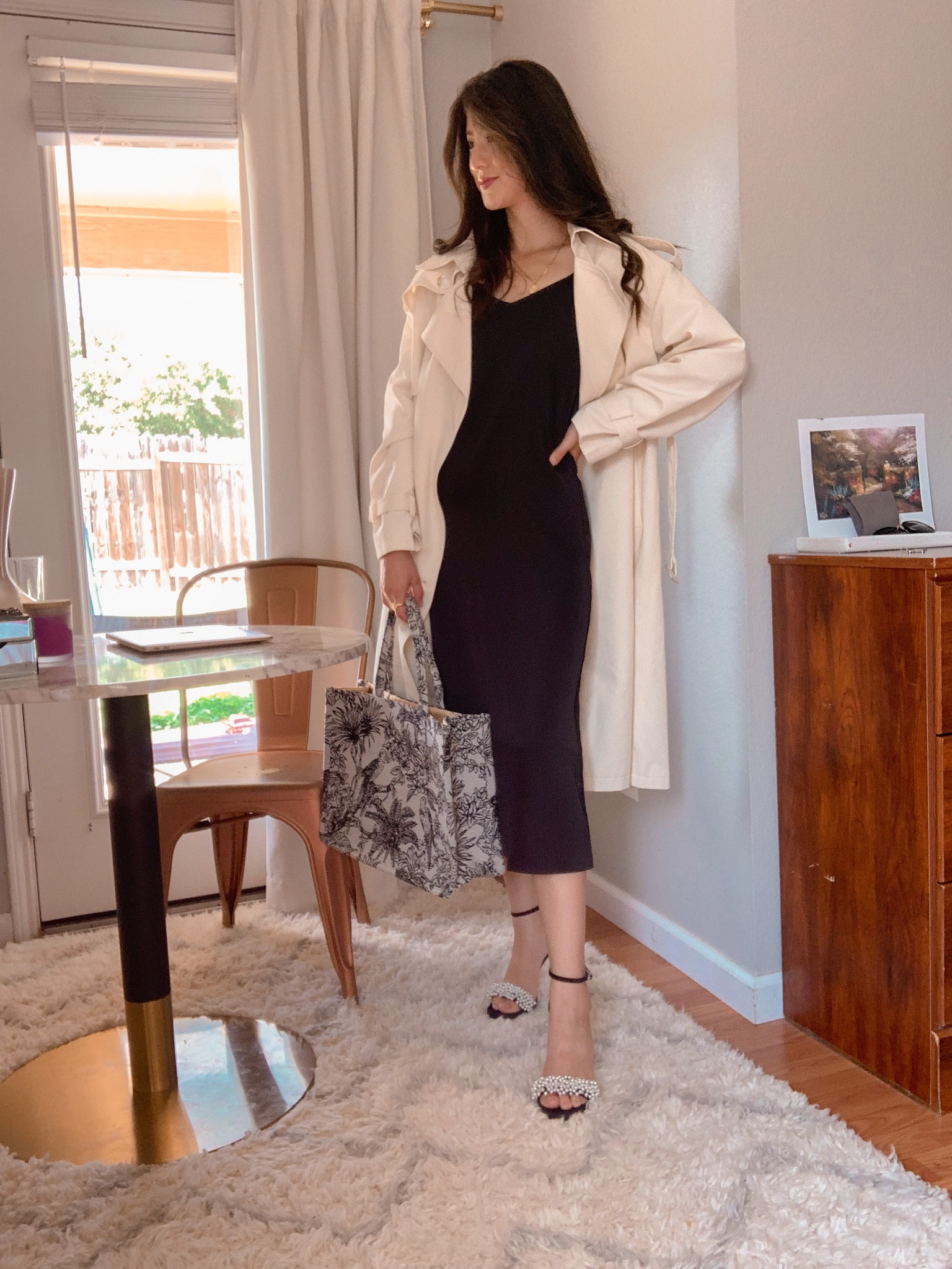 Black slip dress with a trench coat is a perfect fall outfit 

#LTKworkwear #LTKSeasonal #LTKunder100