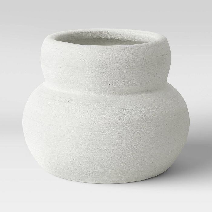5&#34; x 6&#34; Round Textured Ceramic Vase White - Project 62&#8482; | Target