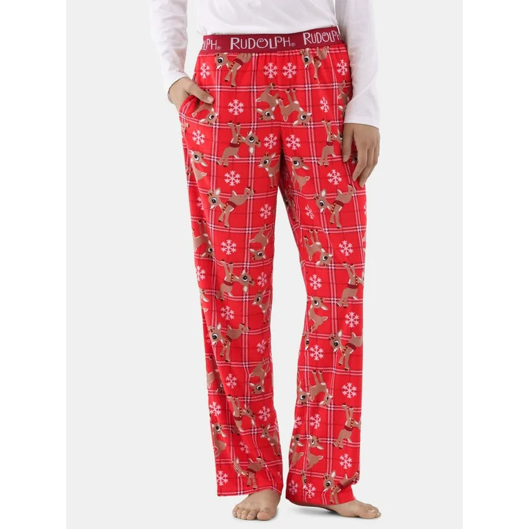 Rudolph the Red Nosed Reindeer Women's Velour Sleep Pants, Sizes XS-3X | Walmart (US)