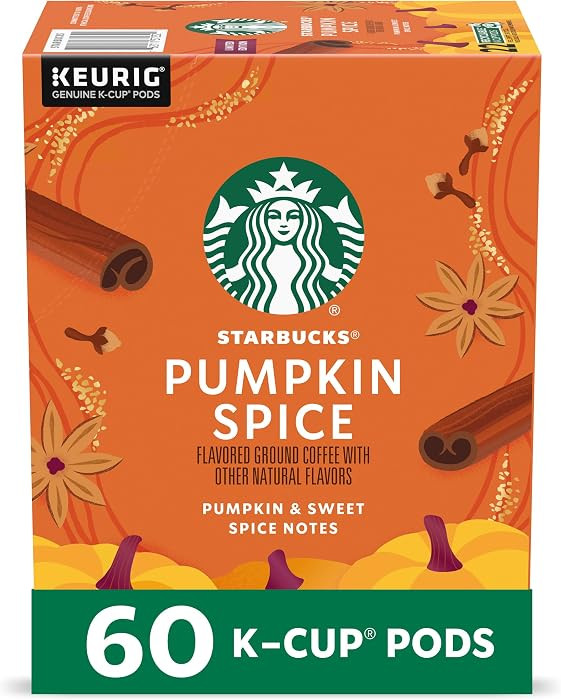 Starbucks K-Cup Coffee Pods, Pumpkin Spice Flavored, 6 Boxes 60 Count | Amazon (US)