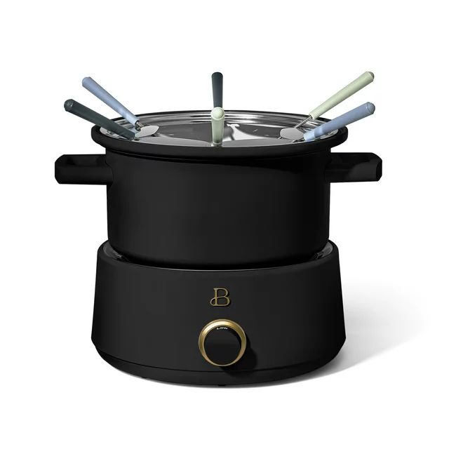 Beautiful 3 qt Electric Fondue Set with Bonus 2 qt Ceramic Pot, Black Sesame by Drew Barrymore | Walmart (US)