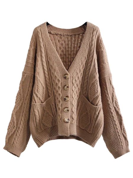 'Gretchen' Cable Knit Cardigan with Pockets (3 Colors) | Goodnight Macaroon