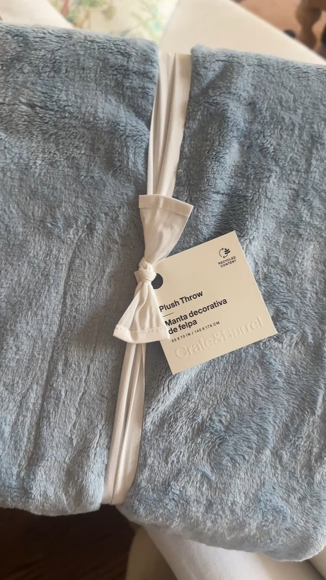 Cute and super soft plush throw from Crate and Barrel is 50% off! Will be cute at end of the dorm bed. 

#LTKHome #LTKSaleAlert