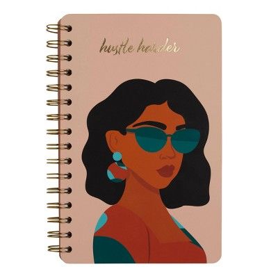 Lined Spiral Journal Hustle Harder - Be Rooted | Target