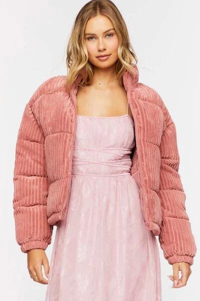 Corduroy Puffer Jacket | Forever 21 (US)