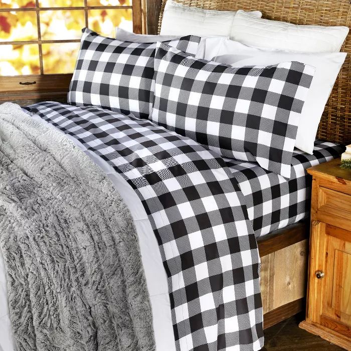 Lakeside Buffalo Check Bed Sheet Set with Pillowcases - Country Bedspread Accent | Target