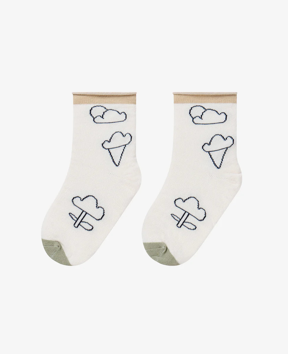Cotton Socks - Sage Cloud | Petite Revery