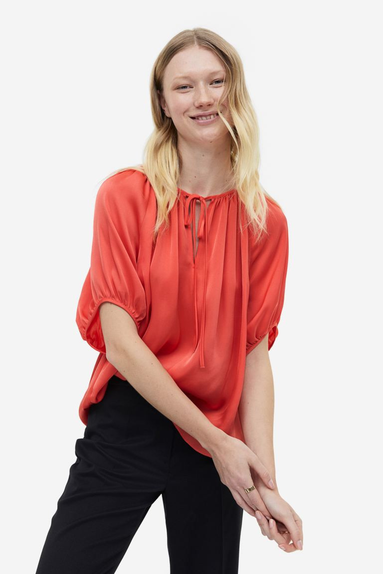 Oversized Tie-top Blouse | H&M (US + CA)