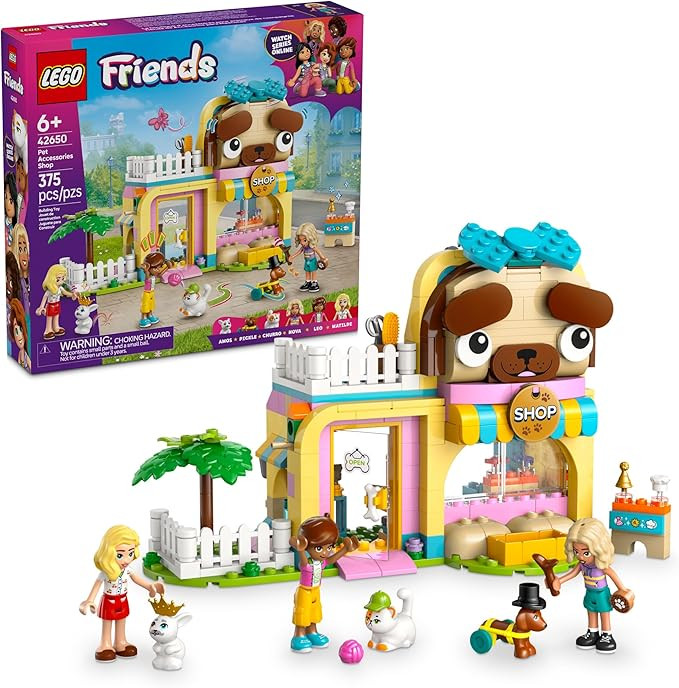 LEGO Friends Pet Accessories Shop Pretend Play Set - Building Toy for Kids, Girls and Boys, Ages ... | Amazon (US)