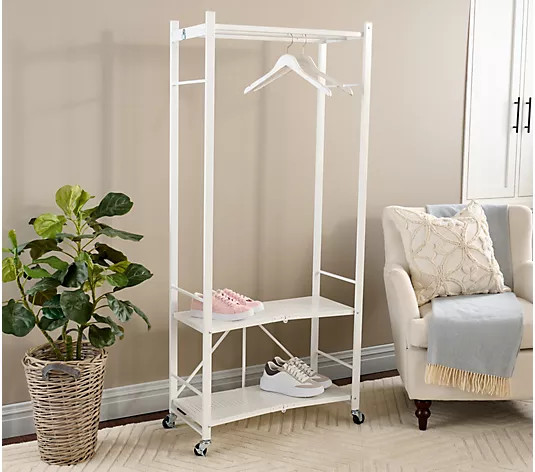 Make Your Selection: Pop-It Collapsible Hanging Rack with Shelves | QVC