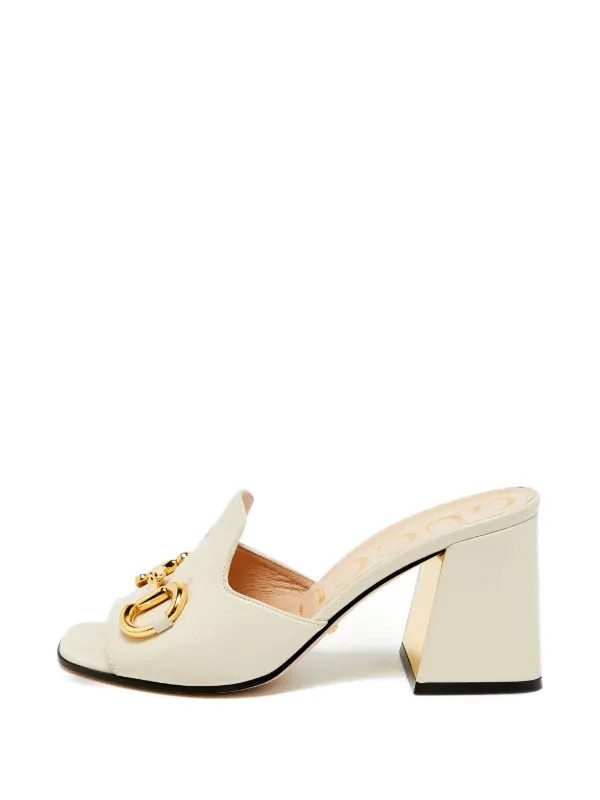 Horsebit leather heeled sandals | Farfetch Global