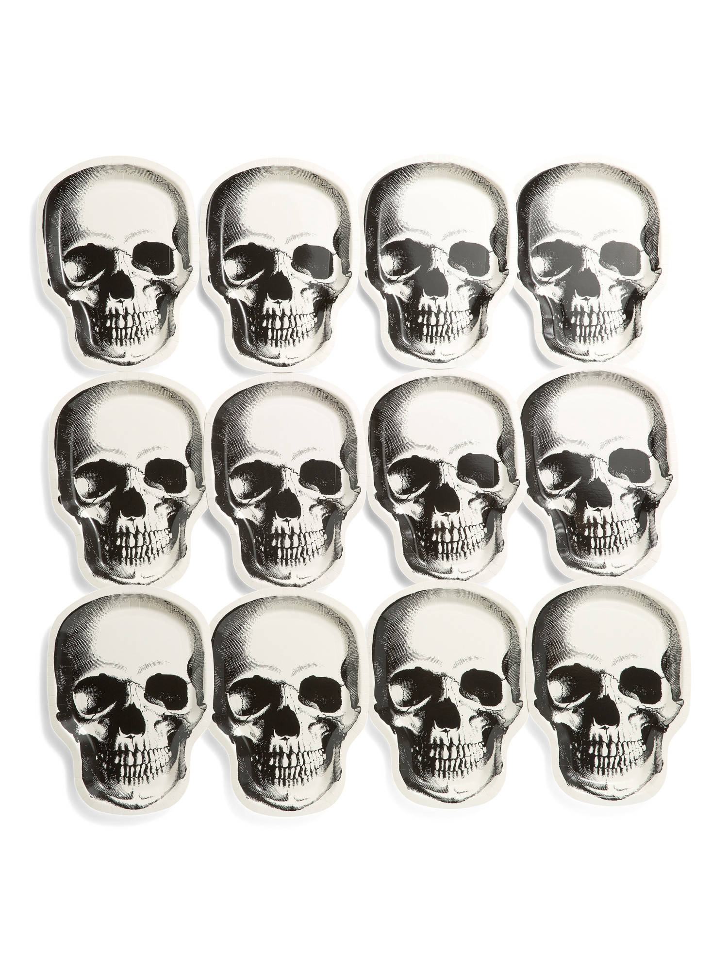 12pk Shaped Skull Plates | TJ Maxx
