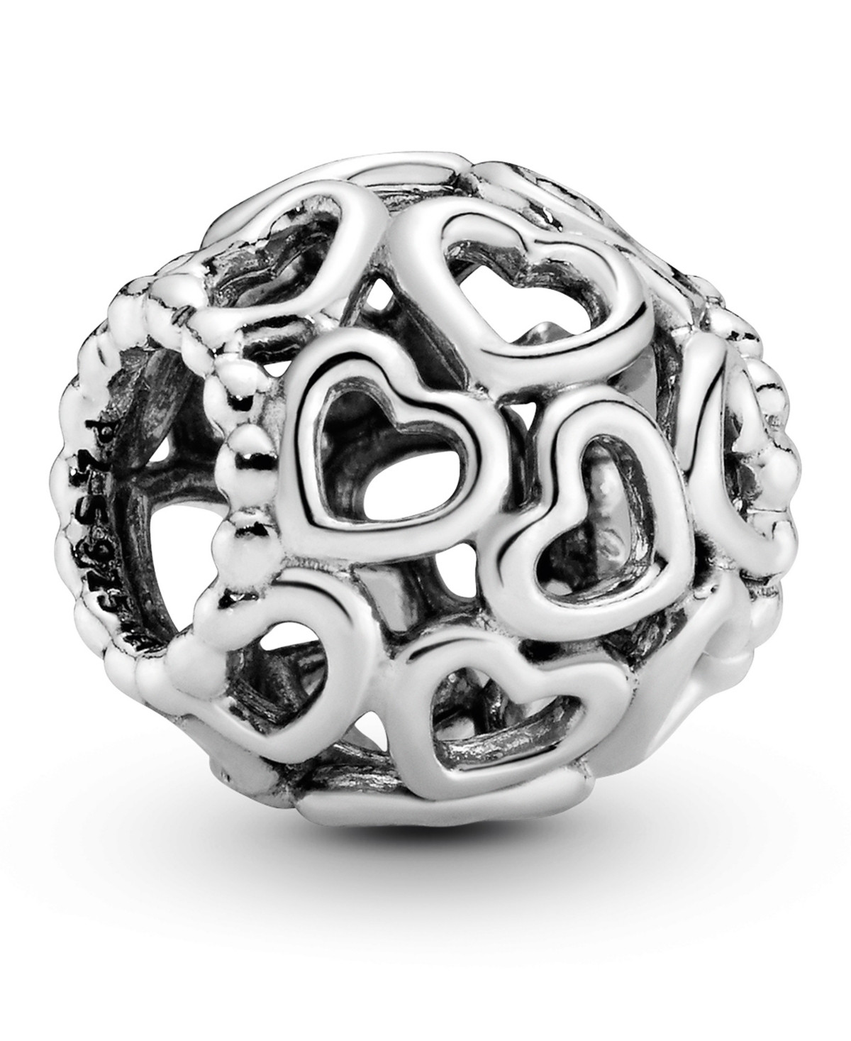 Pandora Sterling Silver Hearts All Over Charm - Silver | Macy's