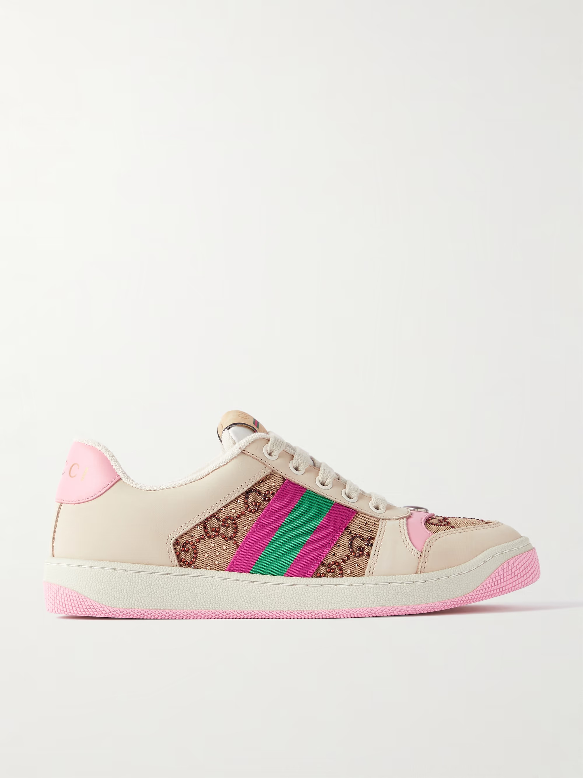 Screener embellished canvas and leather sneakers | NET-A-PORTER (US)
