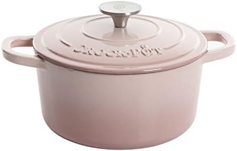 Crock-Pot Artisan Round Enameled Cast Iron Dutch Oven, 5-Quart, Pink Blush | Amazon (US)