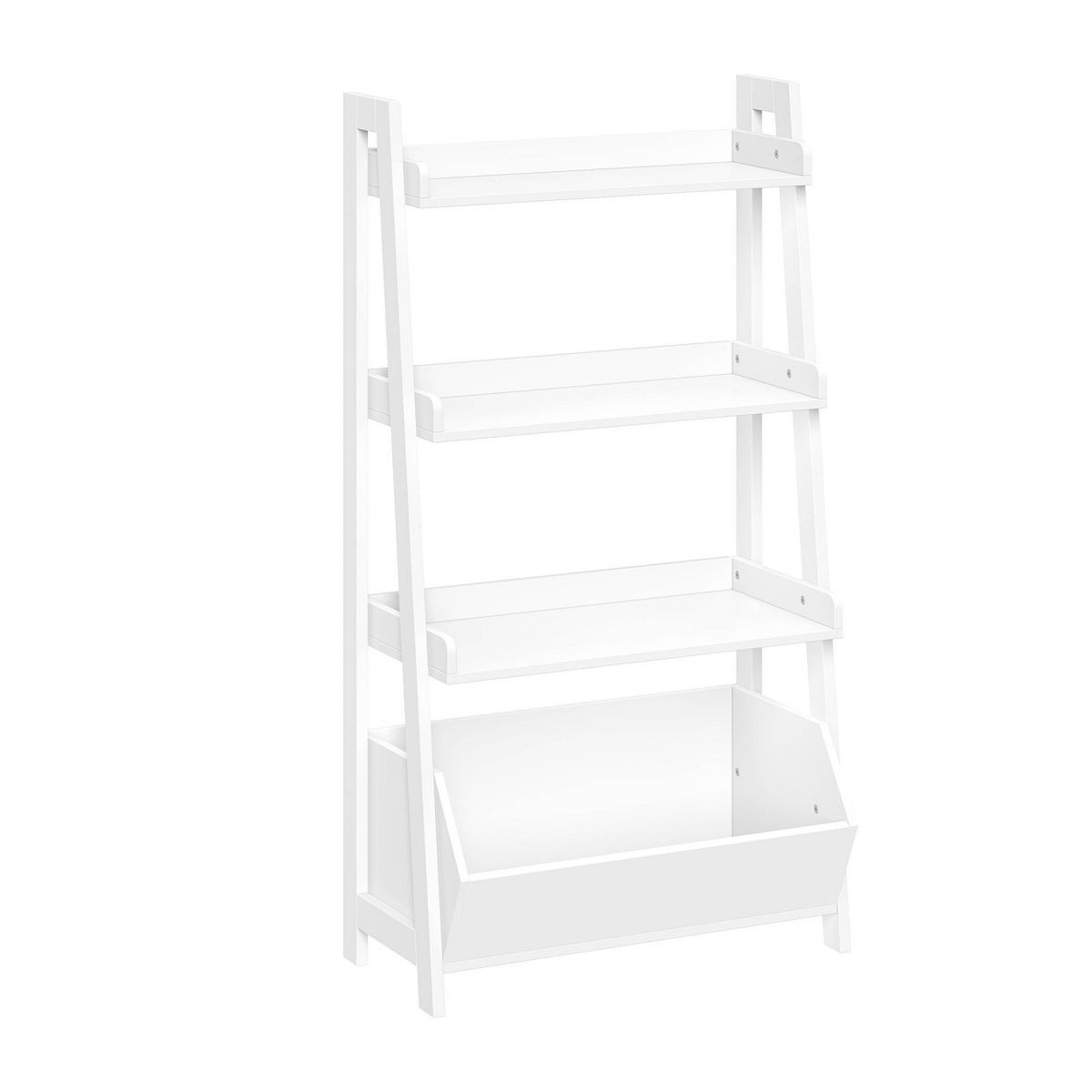 RiverRidge Kids' 4-Tier 24" Ladder Shelf Toy Organizer and Book Storage with 3 Open Display Shelf... | Target