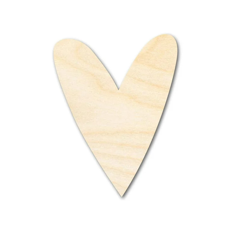 Unfinished Wood Primitive Heart Shape | Valentine's Day | Weddings | DIY Craft Cutout | Up to 46"... | Walmart (US)