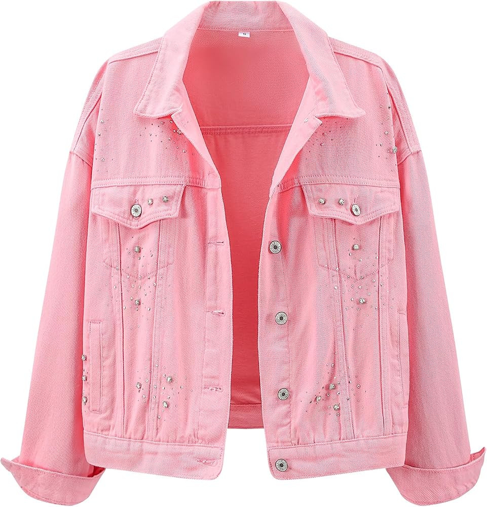 LifeShe Jean Jacket Denim Jacket Shacket Coats | Amazon (US)