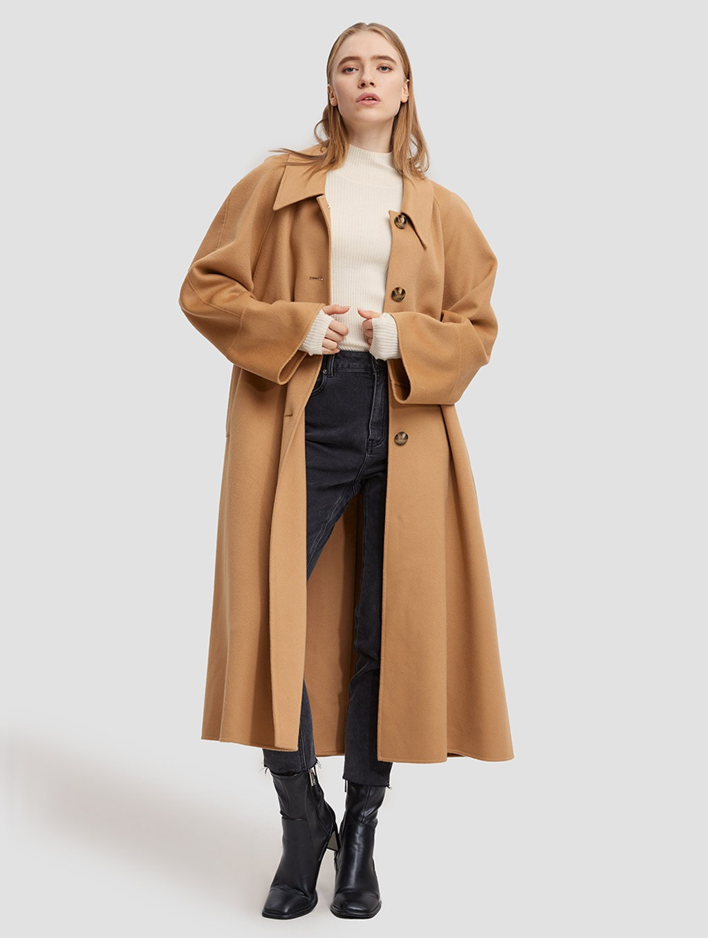 Buttoned Wool Coat | Lattelierstore