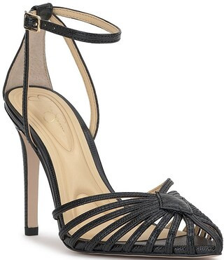 Jessica Simpson Paveri Lizard Embossed Strappy Caged Ankle Strap Pumps | Dillard's | Dillard's