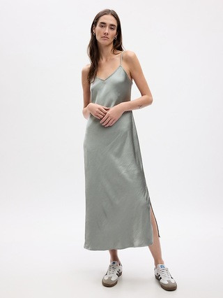 Satin Midi Slip Dress | Gap (CA)