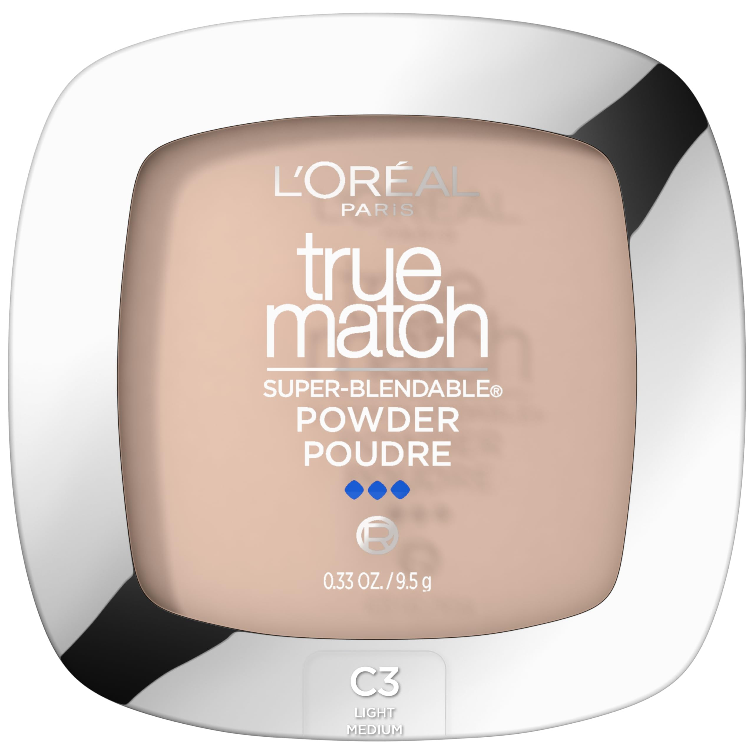 L'Oreal Paris True Match Super Blendable Oil Free Foundation Powder, C3 Light Medium, 0.33 oz, Pa... | Amazon (US)
