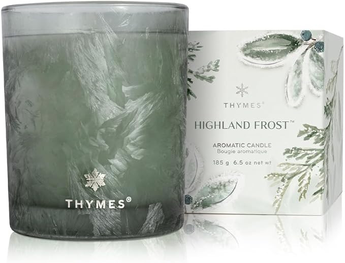 Thymes Highland Frost Candle - Frosted Eucalyptus Winter Candle - Ideal for Home Decor, Bedroom D... | Amazon (US)