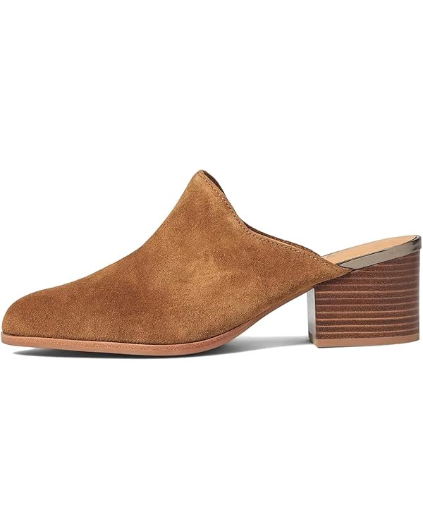 Women Chunky Block Heel Mules Pointed Closed Toe Suede Mule Sandals Slip-On Stacked Heels Booties... | Amazon (US)