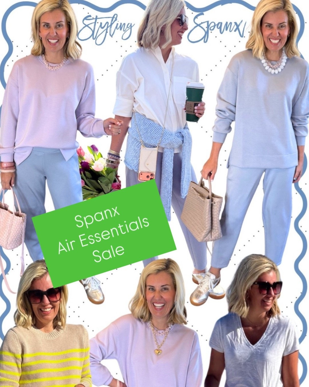 Styling my Spanx in the amazing colors Verbena & Himalayan Cloud. Y’all….if you have not bought these sale pieces, that are perfection for spring, please tell me why!! They are ALL on SALE!!! Literally wear spanx, almost daily and year-round! ￼

#LTKSaleAlert #LTKSeasonal